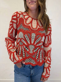 Forte - Crochet Floral Design Sweater