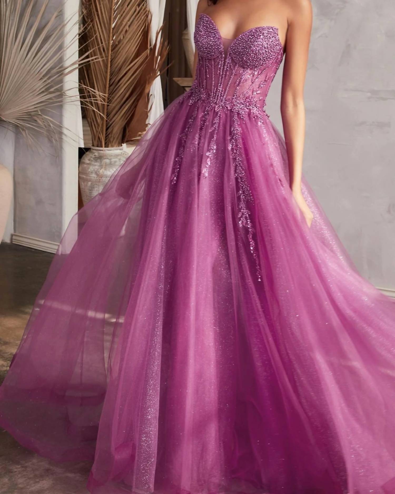 Cinderella Divine - Ailiyah Embellished Tulle Maxi Gown