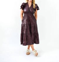 Thml - Pleather Together Midi Dress