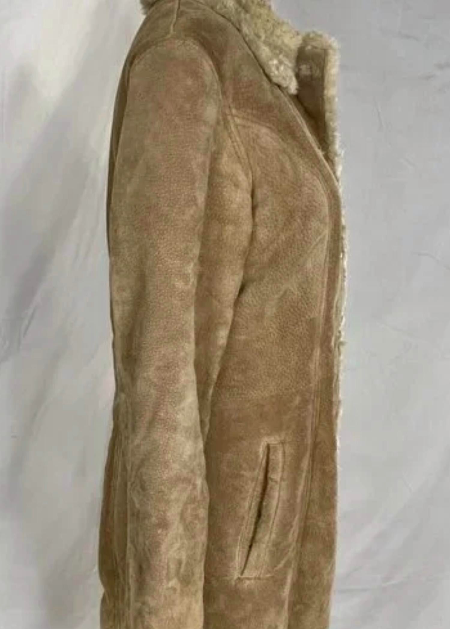 Wilsons Leather Women's Maxima Soft Leather & Shearling Coat in brown - women's jacket - view 4