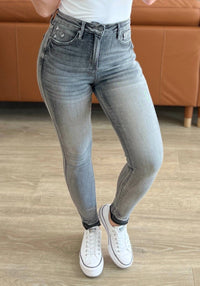 Judy Blue - Women's High Waist Tummy Control Release Hem Skinny Jeans