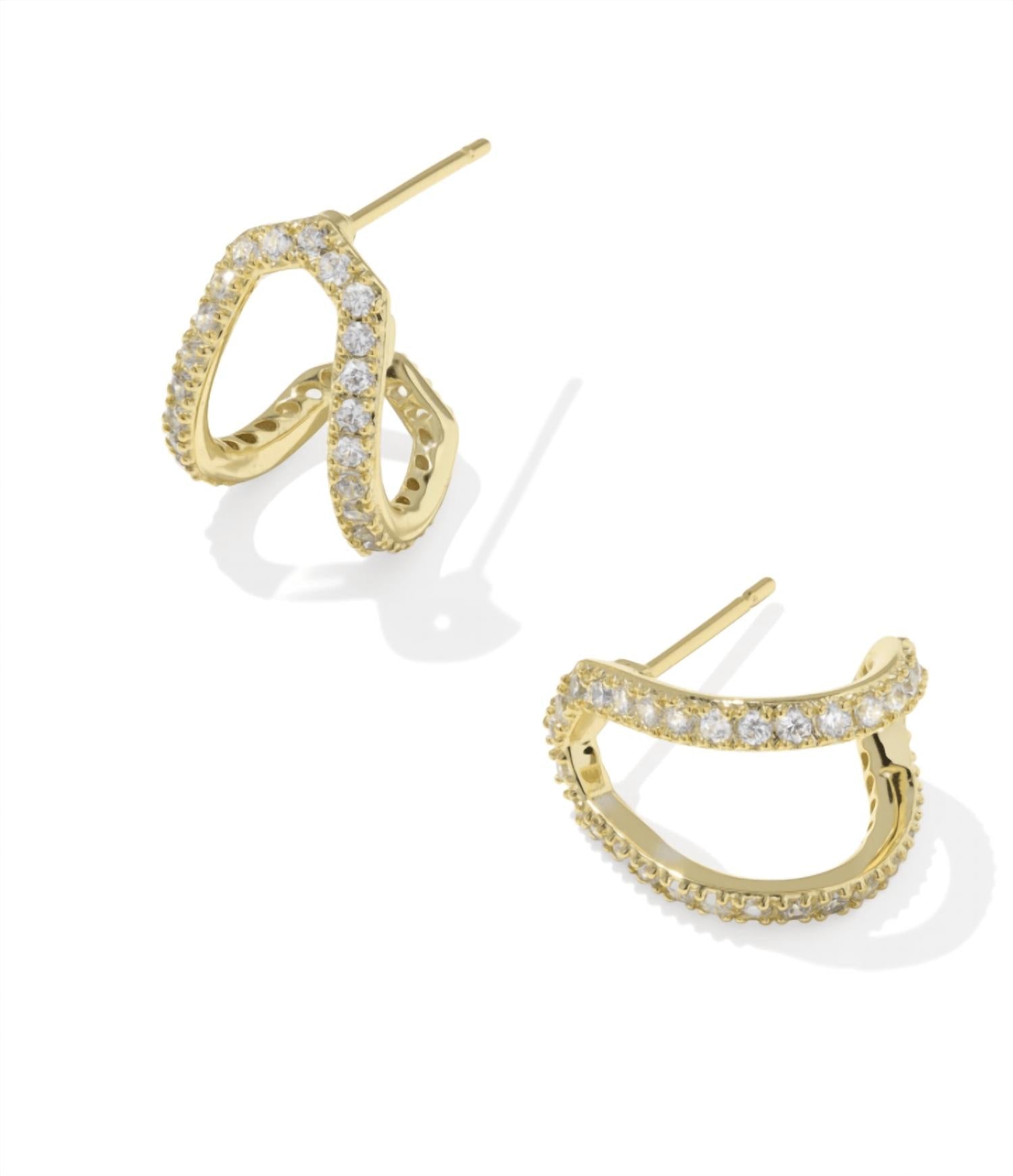Kendra Scott - Women's Daphne Pave Huggie Earrings