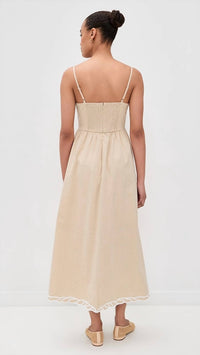 Moon River - Embroidered Artwork Maxi Dress