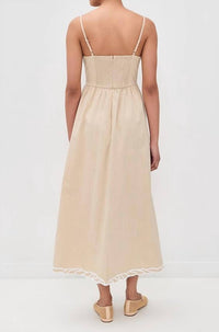 Moon River - Embroidered Artwork Maxi Dress