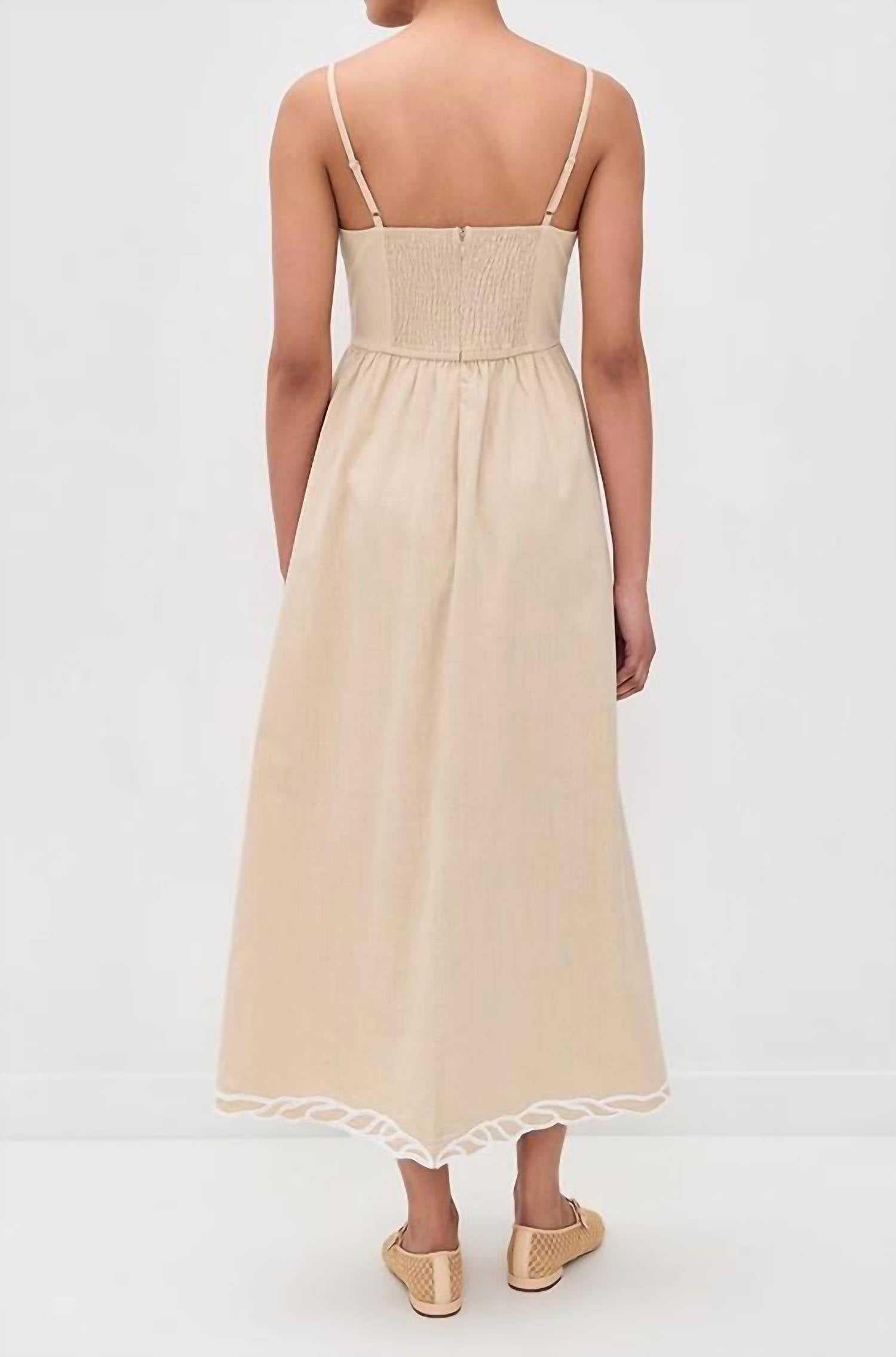 Moon River - Embroidered Artwork Maxi Dress