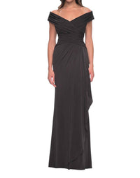 La Femme - Long Black Cocktail Gown Dress