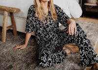 Katydid - Bow Print Pajama Pants Set
