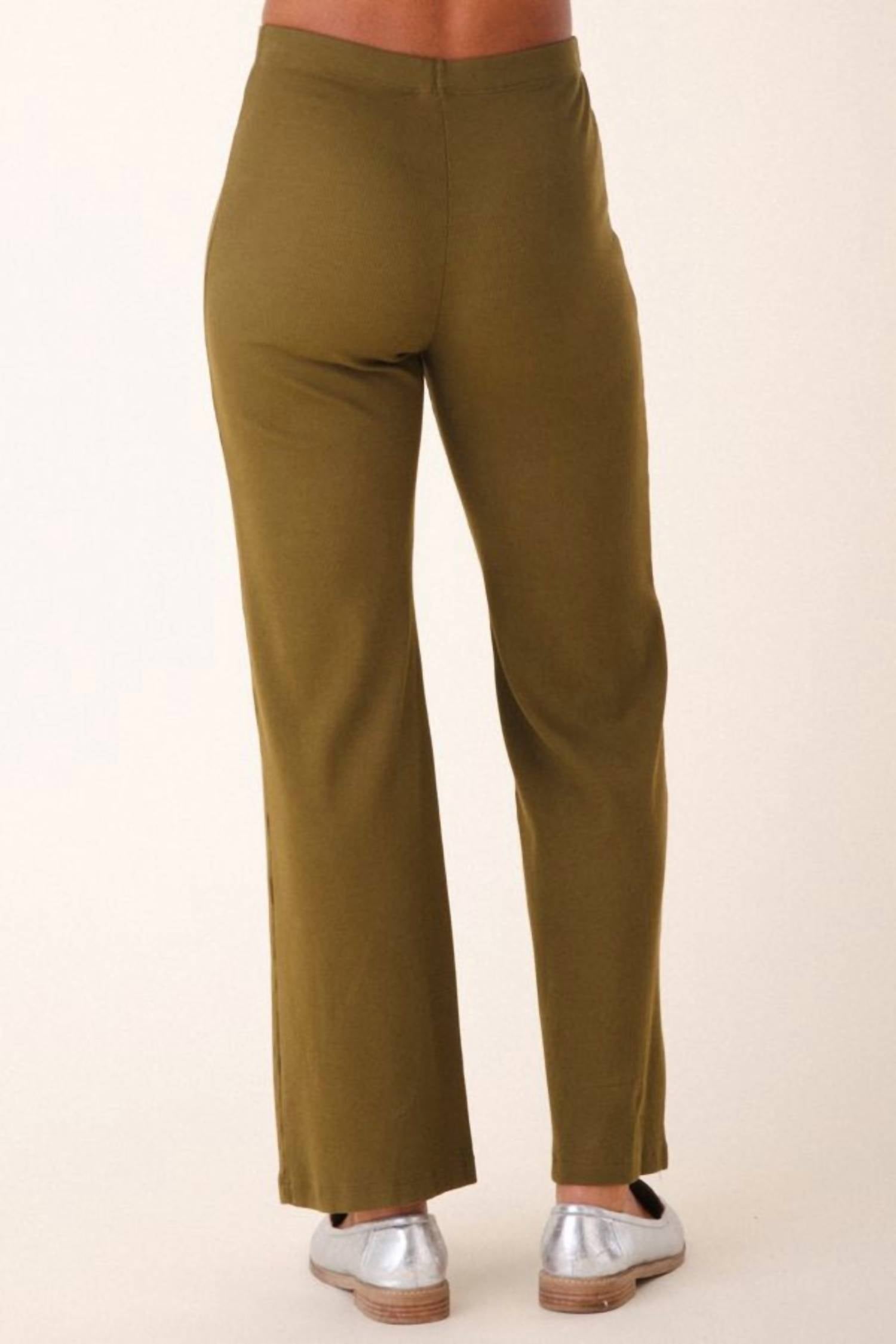 PRAIRIE UNDERGROUND Easy Rider Pants in herb rib - women's pants - detail view