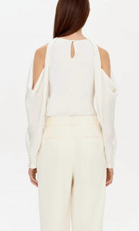 SIMKHAI Marisa Top in ivory - women's blouse - alternate view