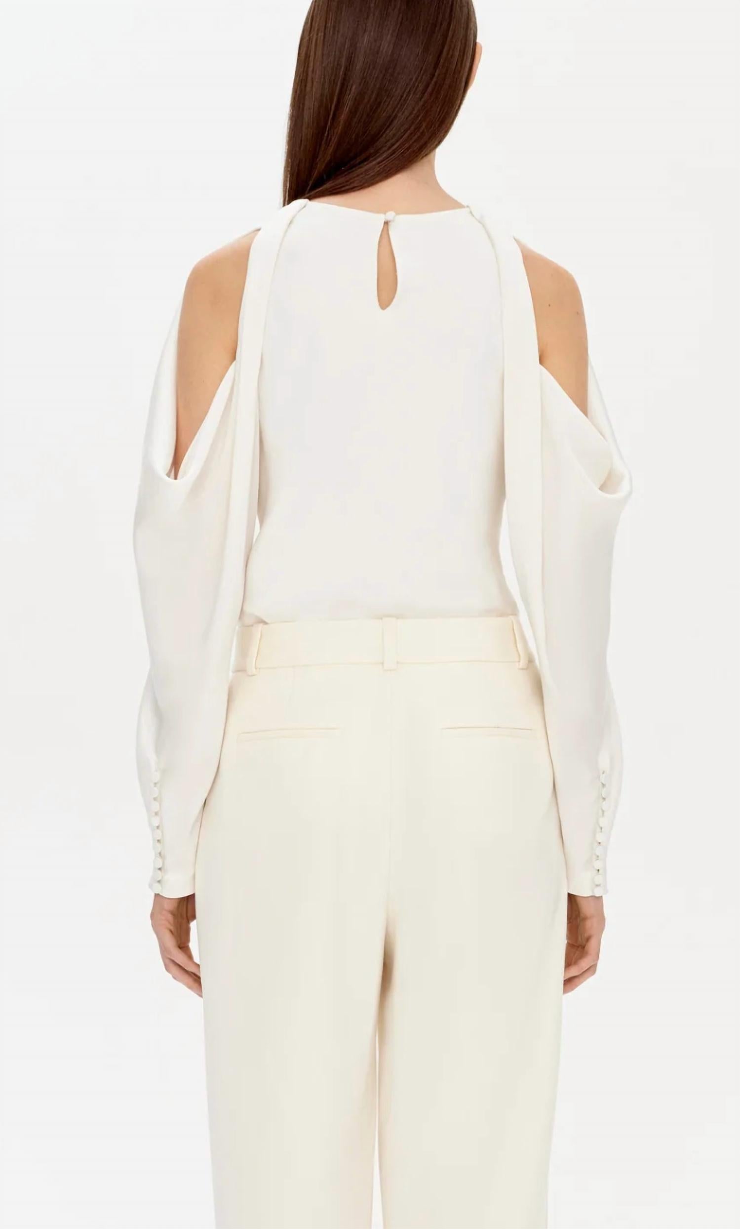 SIMKHAI Marisa Top in ivory - women's blouse - alternate view