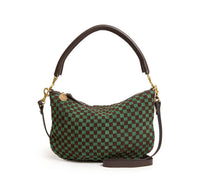 Clare V. - Petit Moyen Messenger Woven Checker Bag