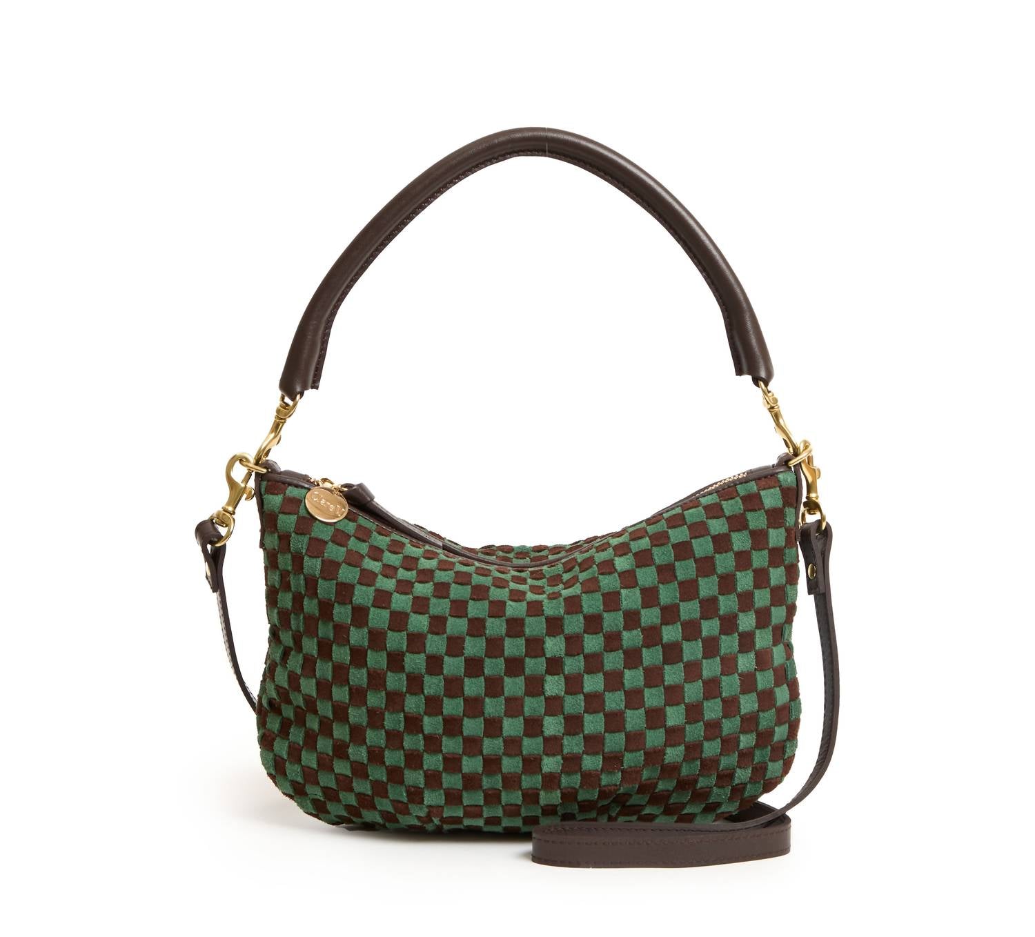 Clare V. - Petit Moyen Messenger Woven Checker Bag