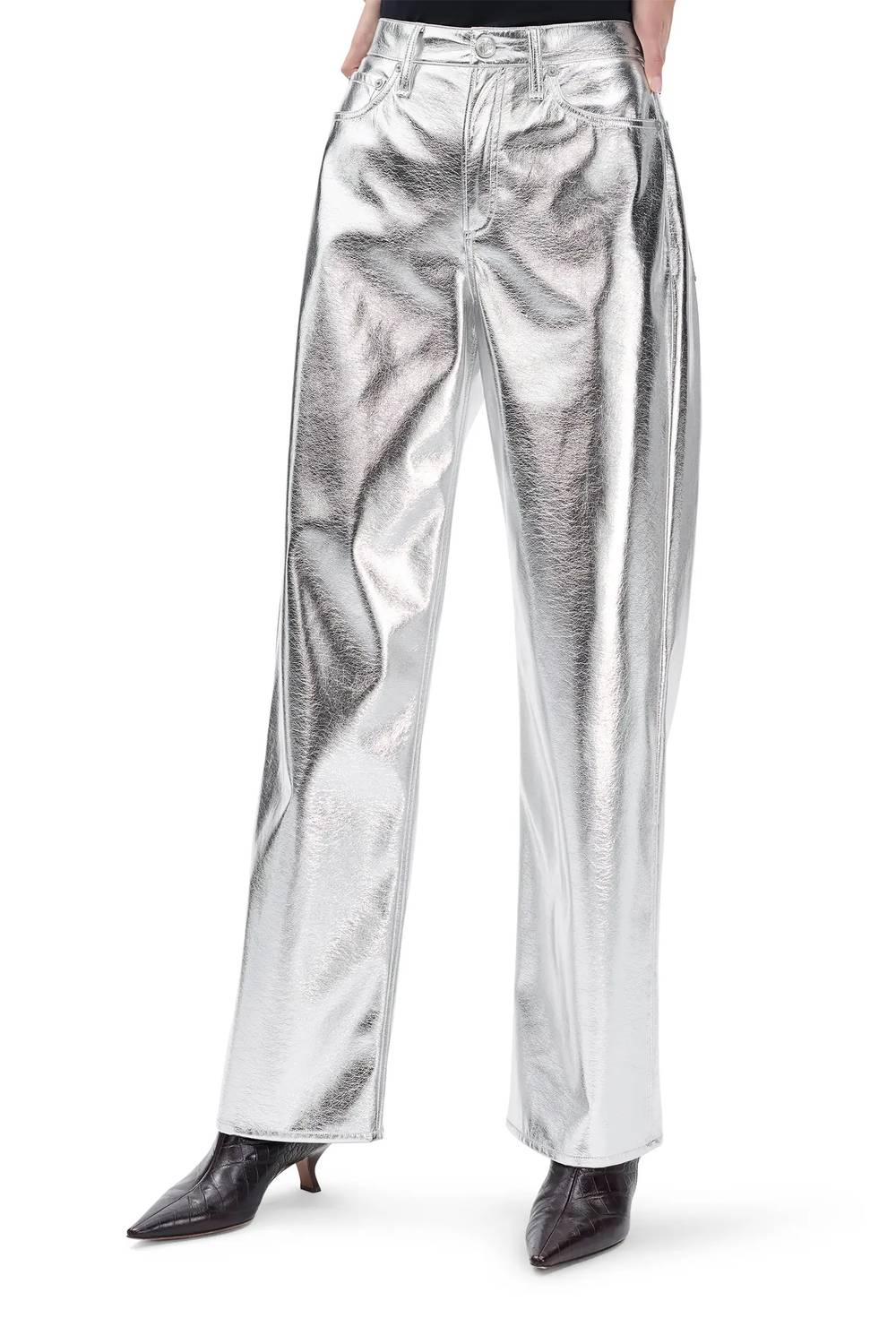 Rag & Bone - Logan Faux Leather Wide Leg Pant