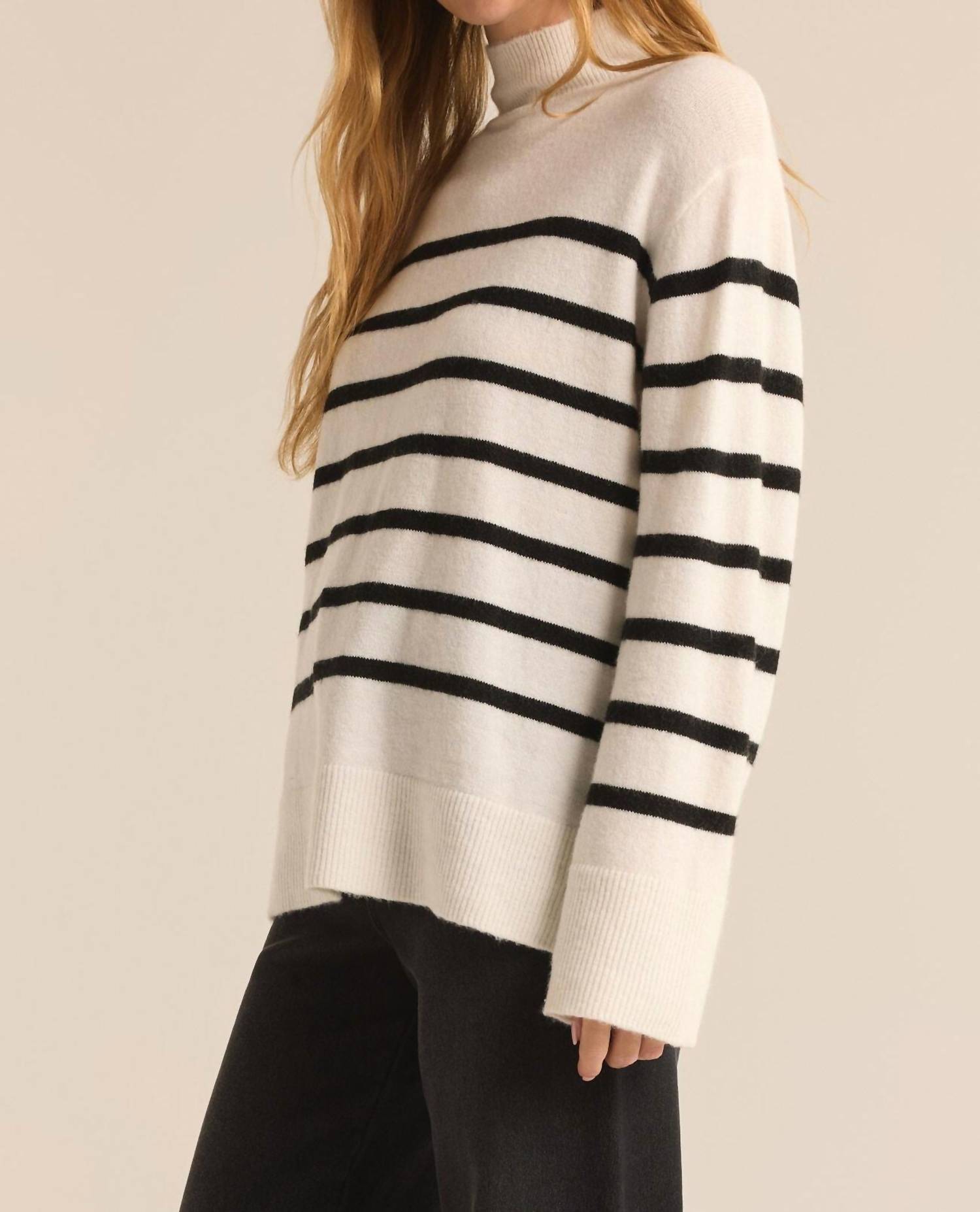 Z Supply - FIN STRIPE TURTLENECK SWEATER