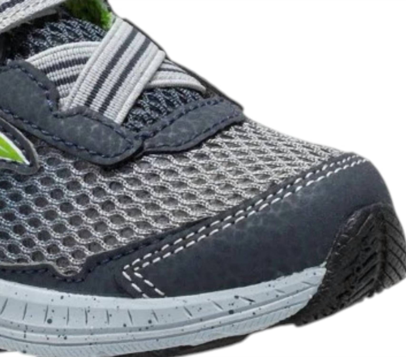 SAUCONY Junior Toddler's Ride 10 Sneakers in gray lime - kids' sneaker - alternate view