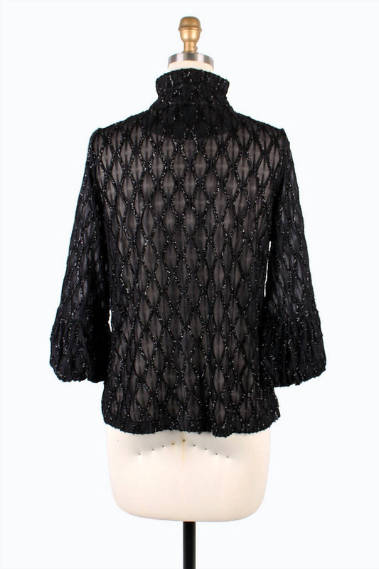 Damee - Diamond Design Ogee Ruffle Jacket