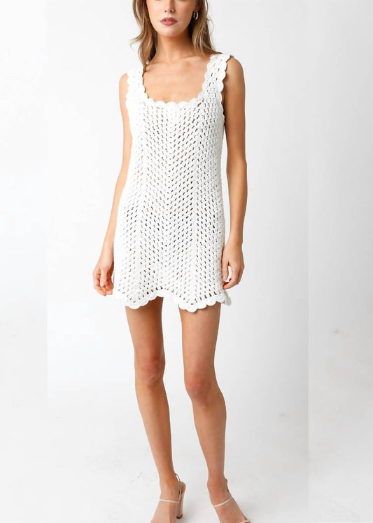 Olivaceous - Ivy Crochet Mini Dress