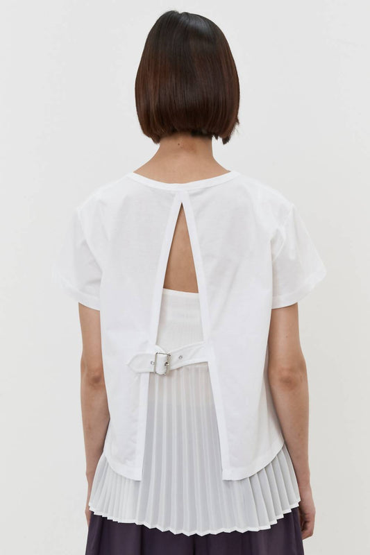 Meimeij - Open Back Short Sleeve Shirt