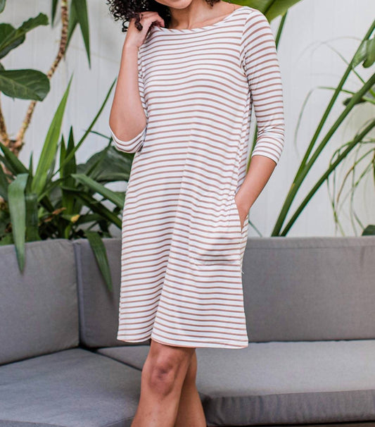 Yala - Rita Boatneck A-line Bamboo Dress With Pockets