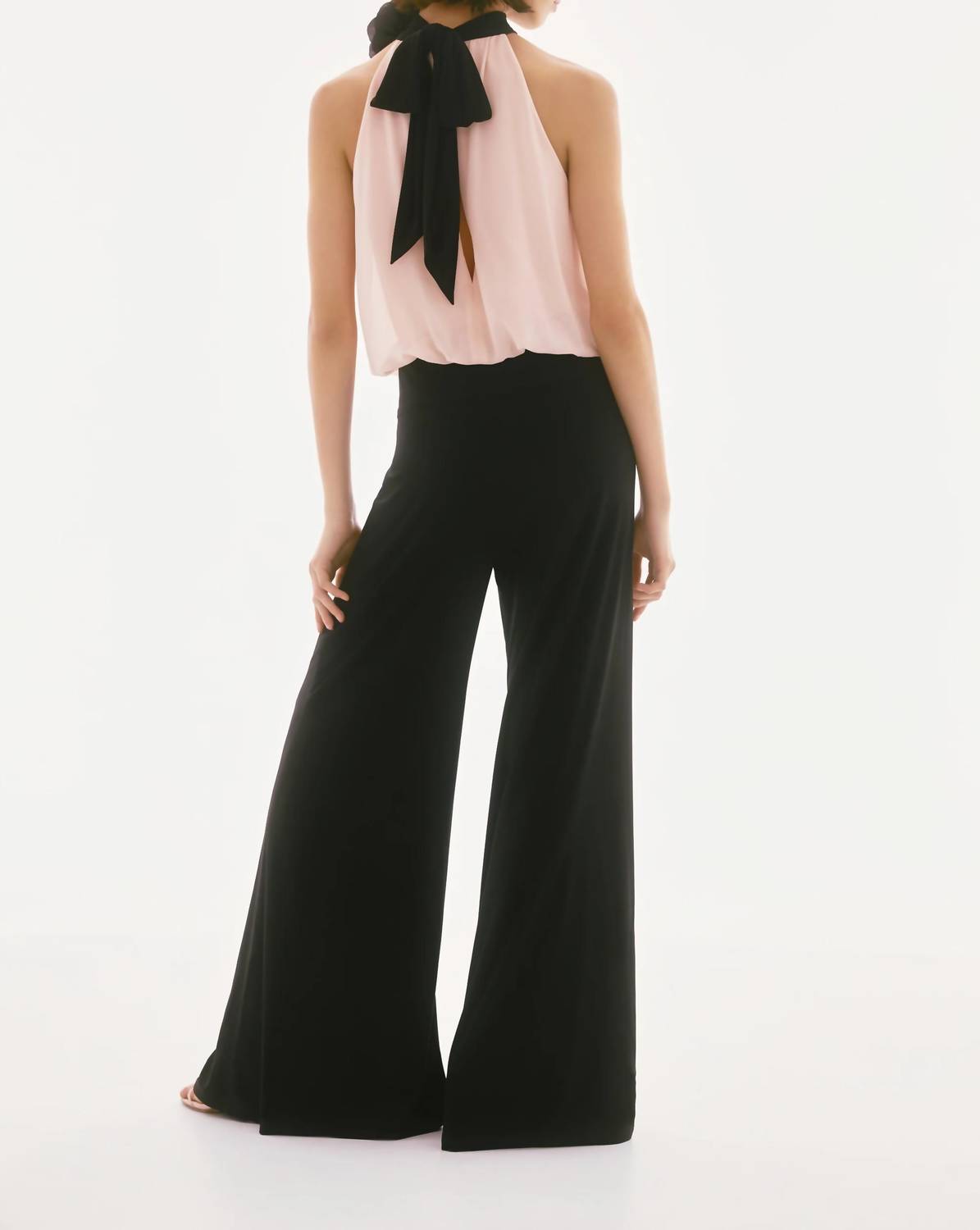 Joseph Ribkoff - Shyla Silky Knit And Chiffon Wide Leg Jumpsuit