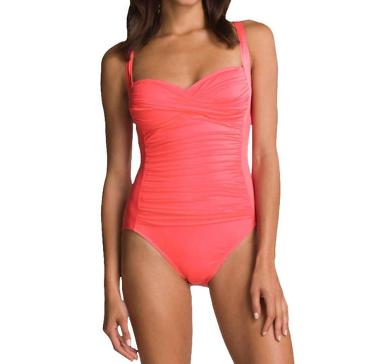 La Blanca - Twist Front Sweetheart One Piece Swimsuit