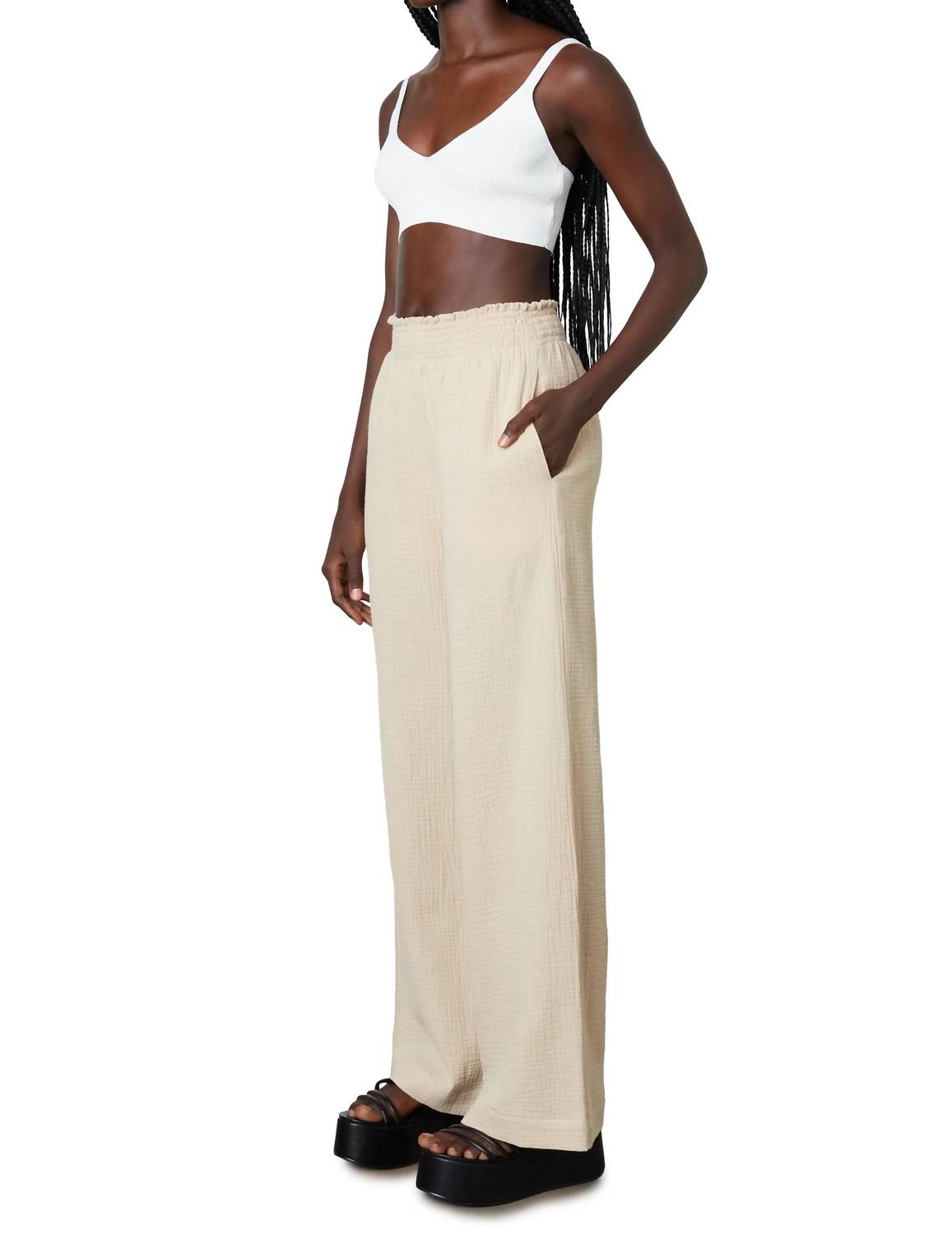 NIA Mallorca Wide Leg Pants in natural - women's pants - view 4