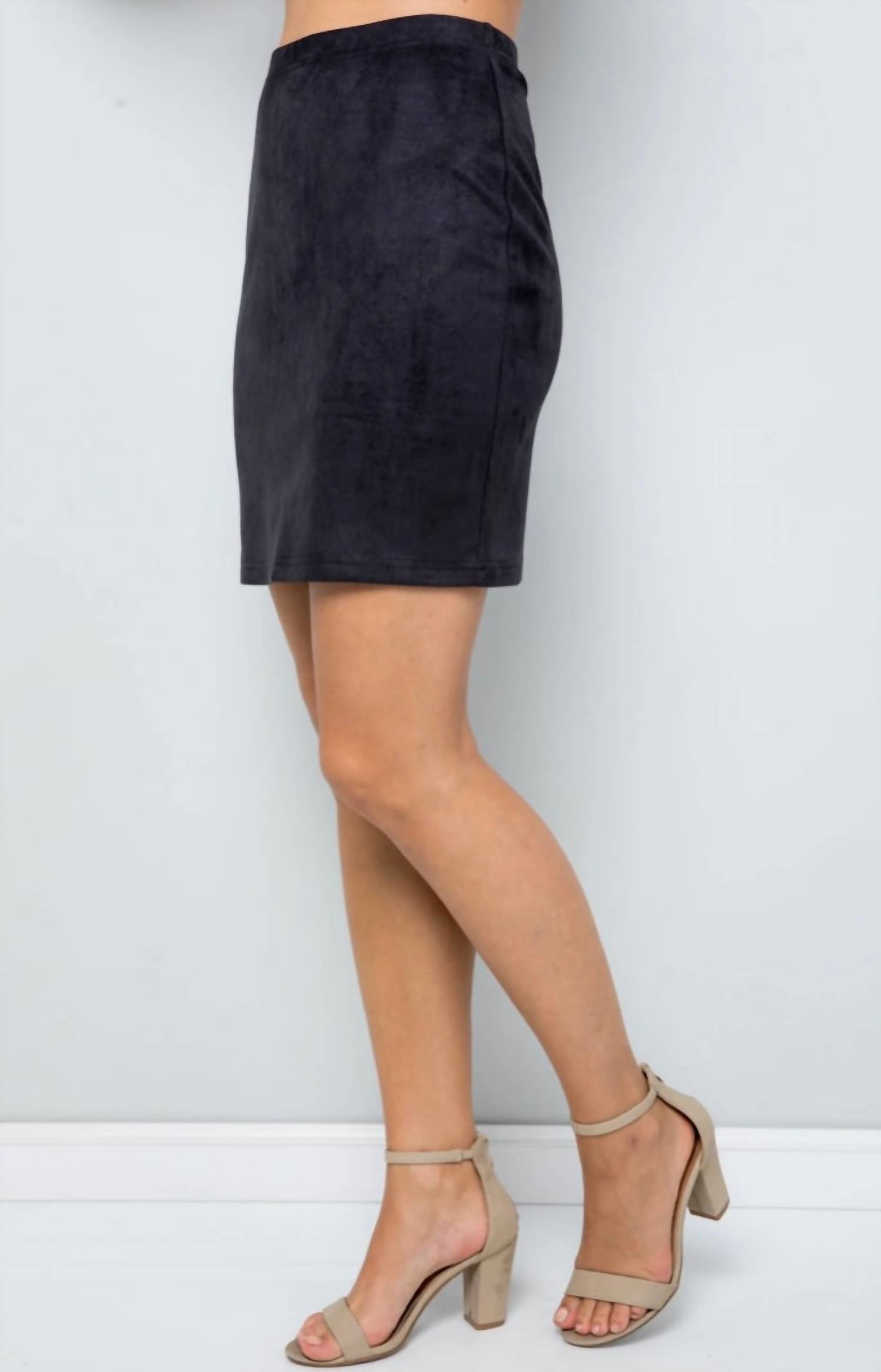 SEE AND BE SEEN Women's Mini Skirt in black - women's skirt - alternate view