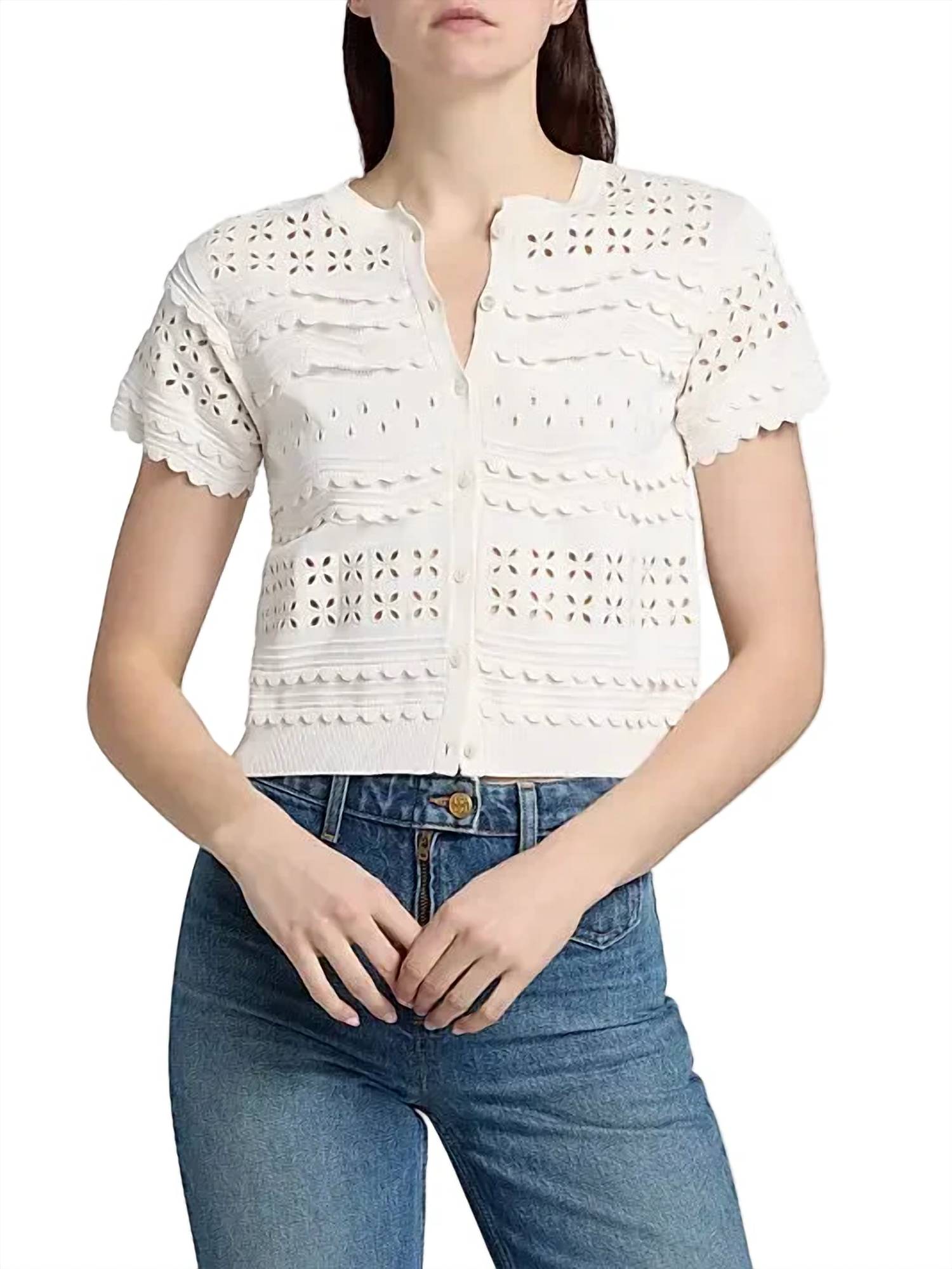 Ulla Johnson - Abriana Eyelet Knit Cardigan