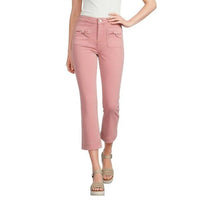 Charlie B - Flare Leg Twill Pants With Bow Patch Pockets