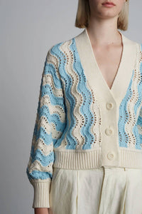 Eleven Six - Peruvian Cotton Chevron Cardigan