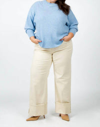 Estheme - Dolman Cashmere Long Sleeve Sweater - Plus