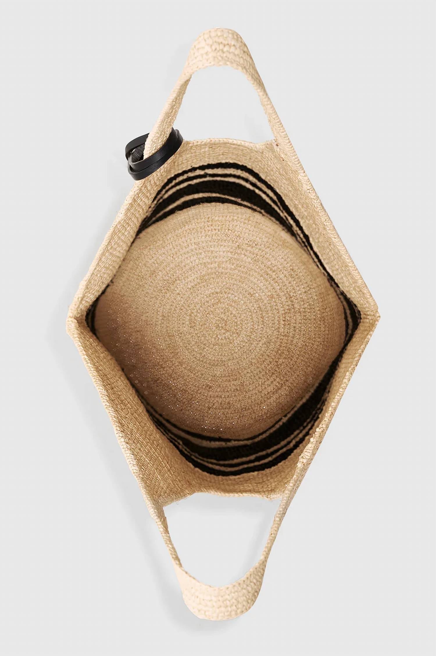Anine Bing - Women's Leah Striped Hobo Raphia Bag