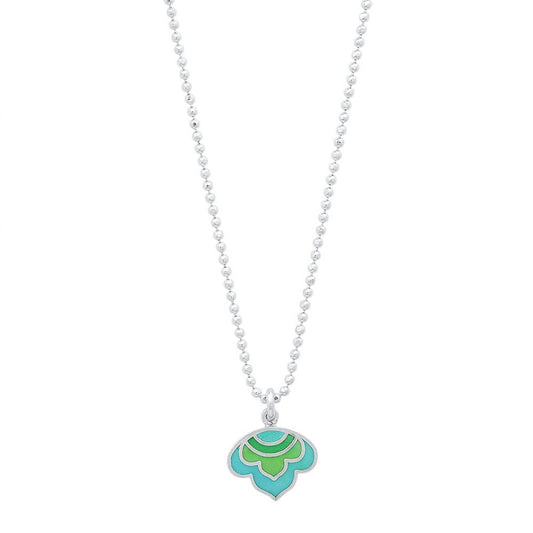 Jessica Elliot - Women's Enameled Lotus Pendant Necklace