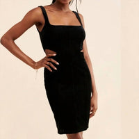 Afrm - Paradiso Cut Out Velvet Mini Dress