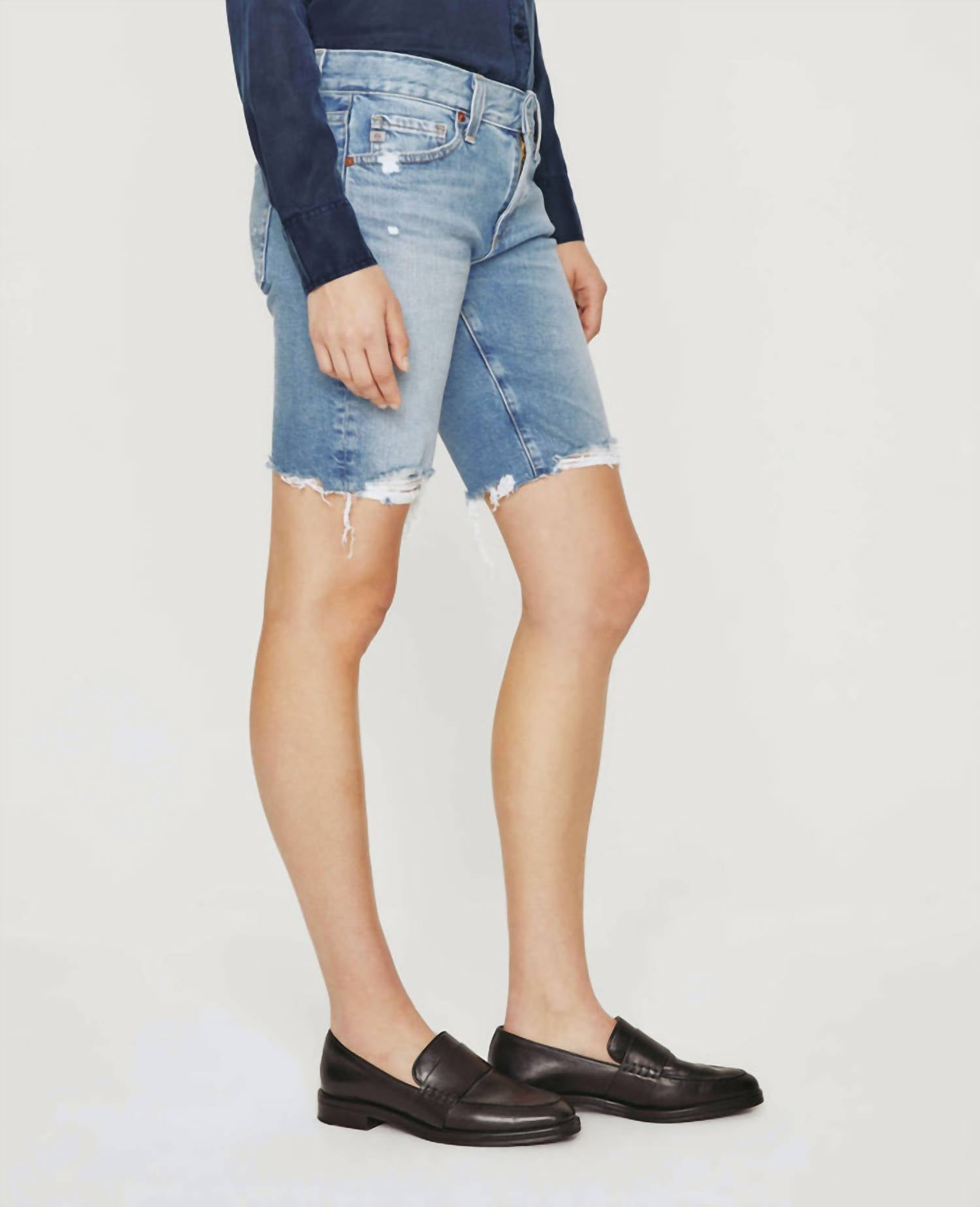 Ag Jeans - Nikki Denim Short - blue - clothing - cotton - blend