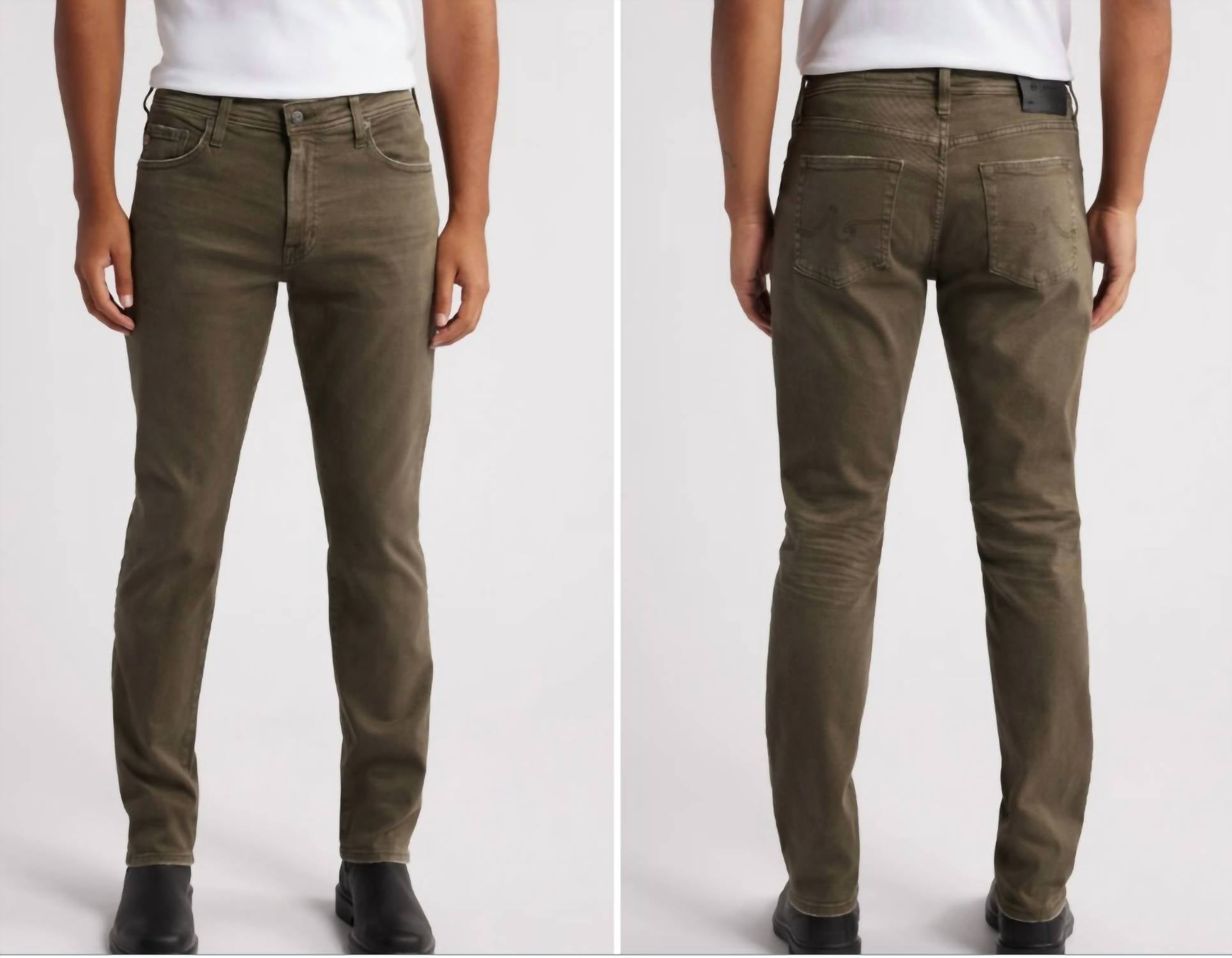 Ag Jeans - Tellis Dried Cedar 34 in seam - clothing - green - jeans