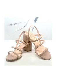 Agl - Women's Azzurra Chunky Heel Sandal - beige - sandals - shoes