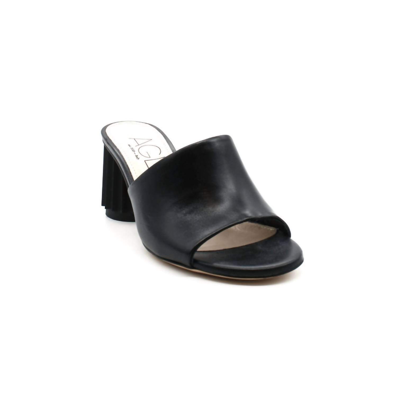 Agl - Women's Dorica Slide Heels Sandal - black - sandals - shoes