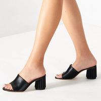 Agl - Women's Dorica Slide Heels Sandal - black - sandals - shoes