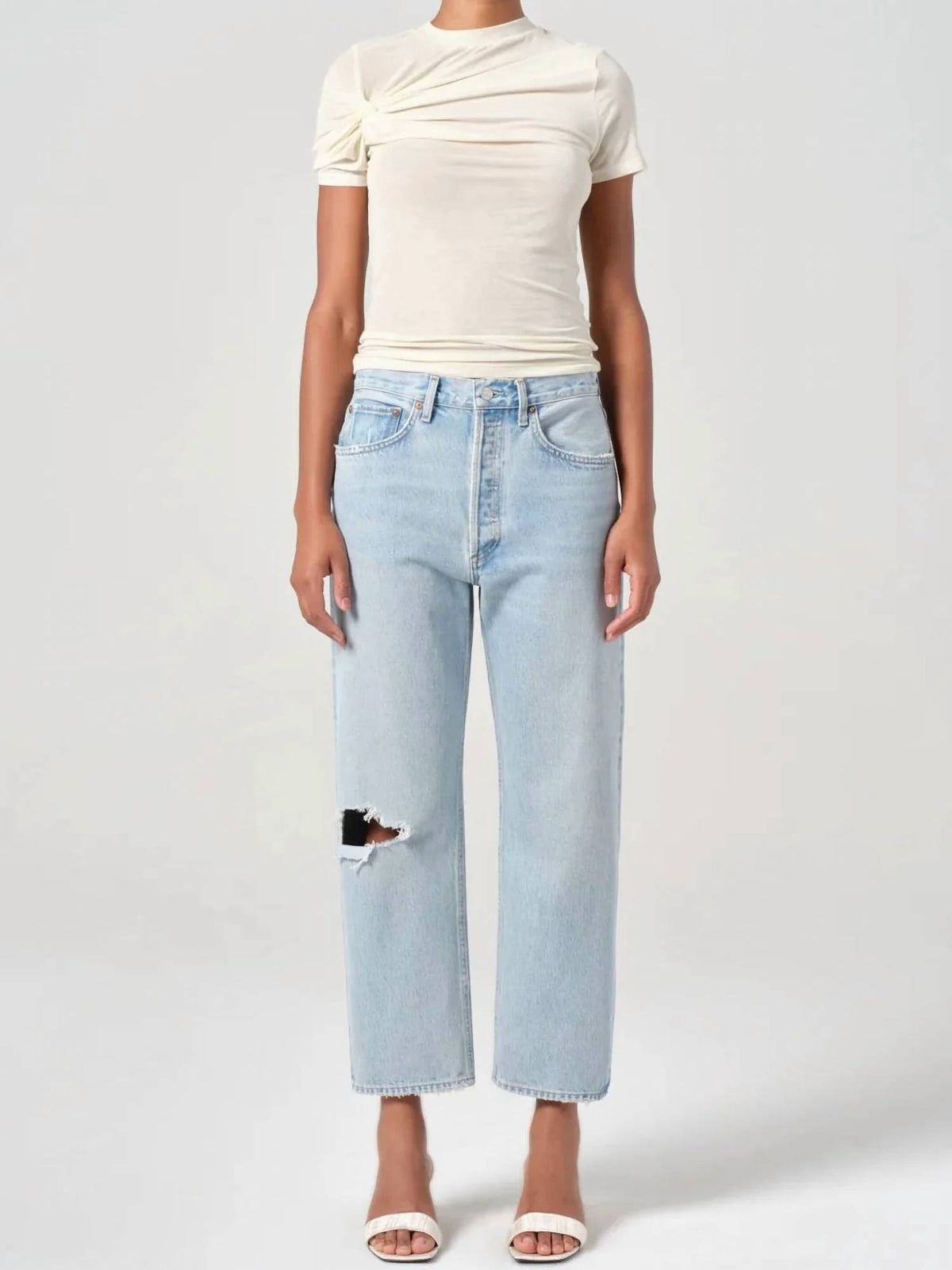 Agolde - 90s Crop Mid Rise Straight Jeans