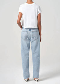 Agolde - 90's Mid Rise Straight Jean - blue - clothing - denim
