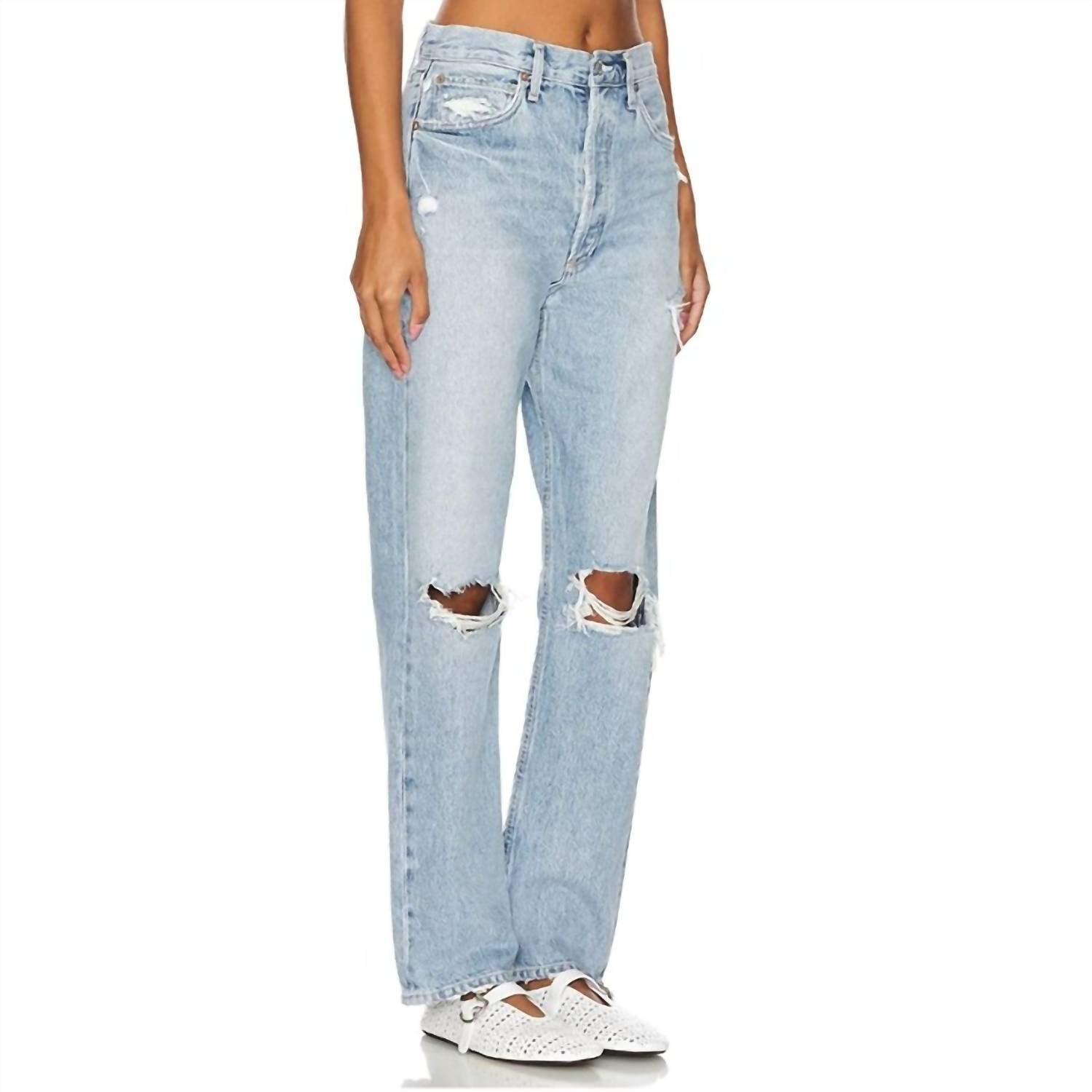 Agolde - 90s Mid Rise Straight Leg Jeans - blue - clothing - jeans