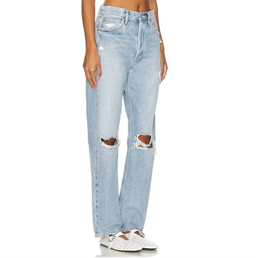 Agolde - 90s Mid Rise Straight Leg Jeans - blue - clothing - jeans