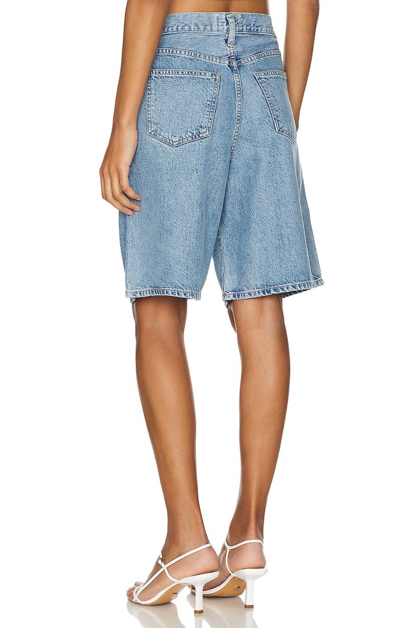 Agolde - Ellis Trouser Short - blue - clothing - denim