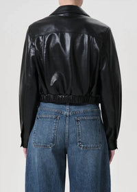 Agolde - Essie Recycled Leather Cropped Jacket