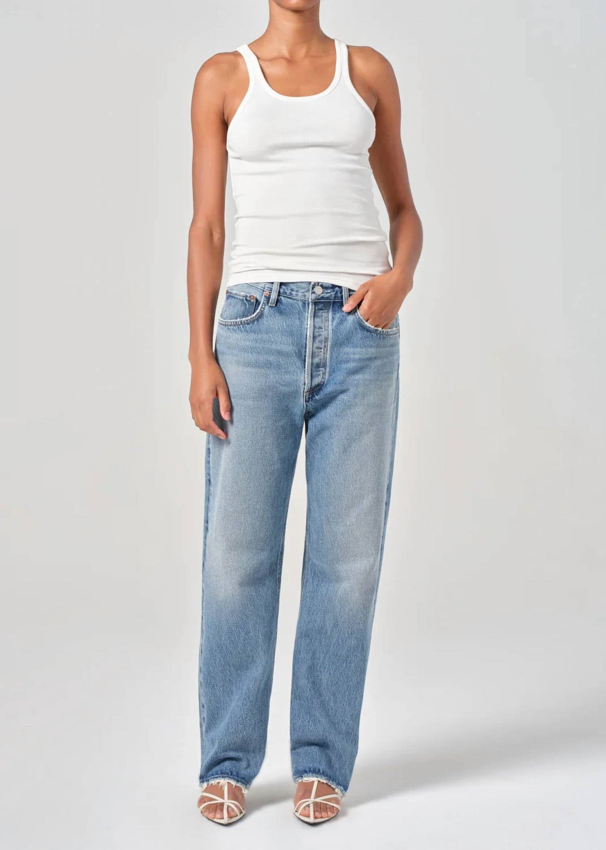 Agolde - Fran Low Slung Straight Jeans