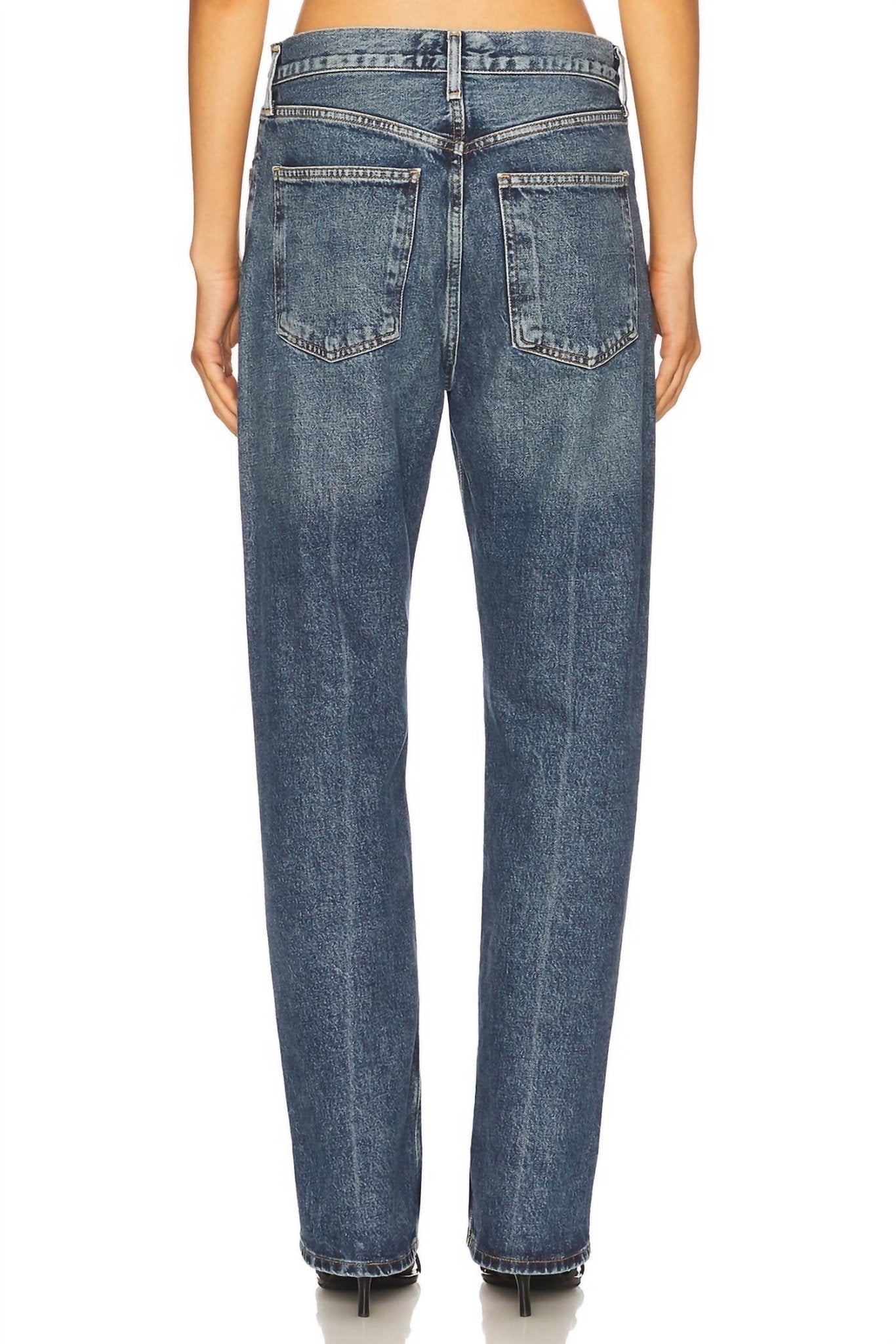 Agolde - Fran Straight Leg Jeans - blue - clothing - denim