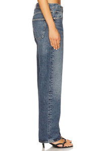 Agolde - Fran Straight Leg Jeans - blue - clothing - denim