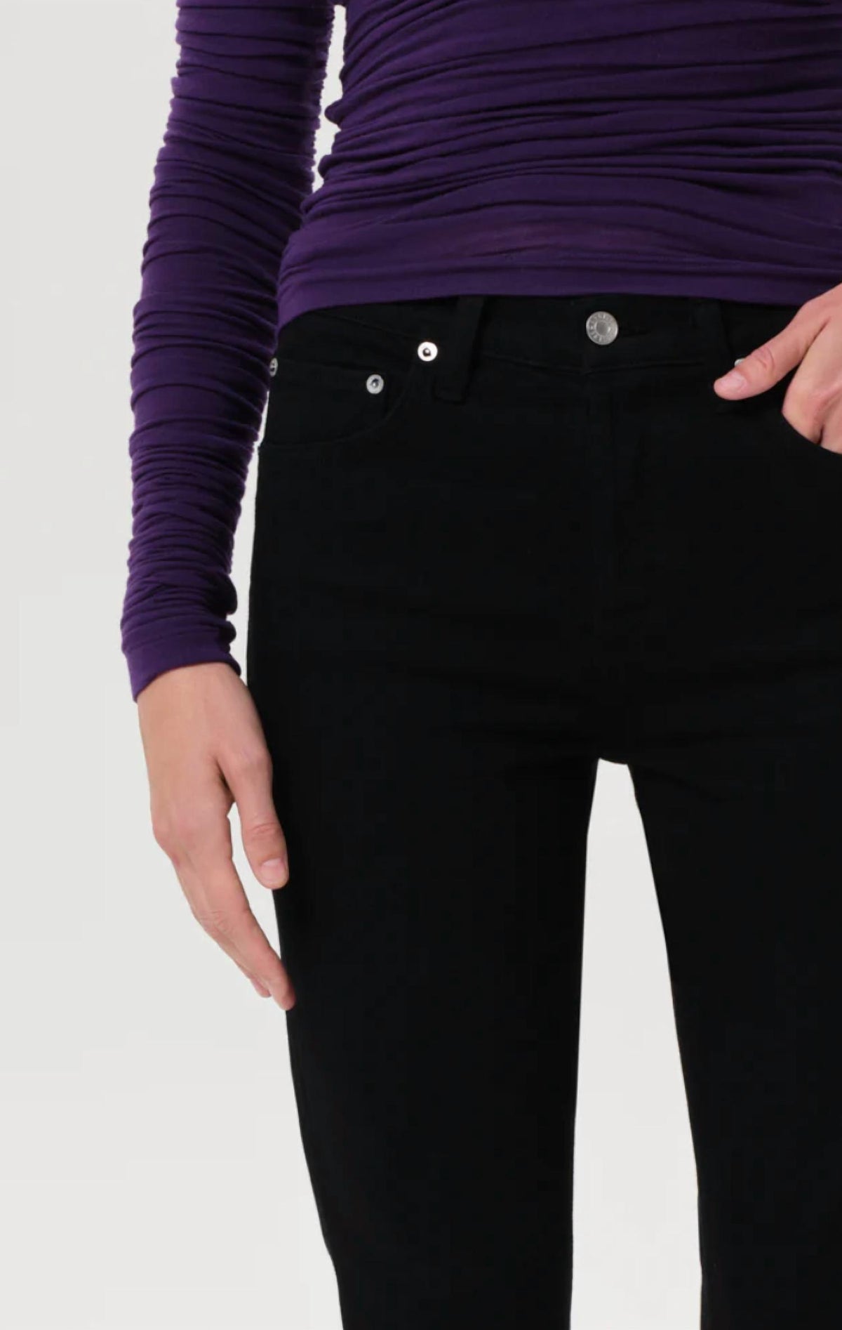 Agolde - Ingram Split High-rise Skinny Jeans