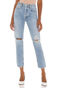 Agolde - Jamie High Rise Classic Organic Denim Jean